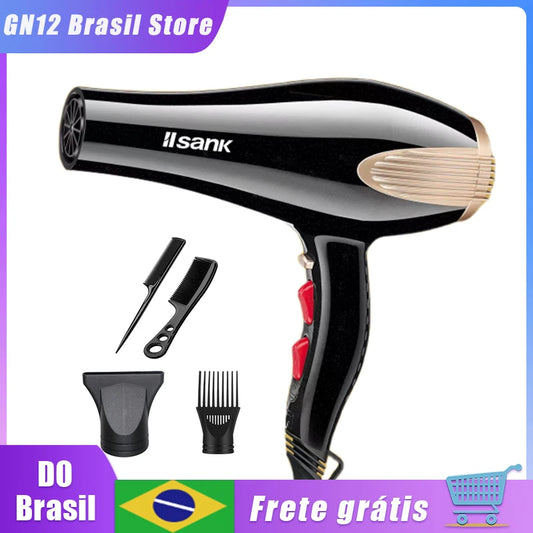 Secador de cabelo iônico profissional 4 em 1 Turbo 6000W