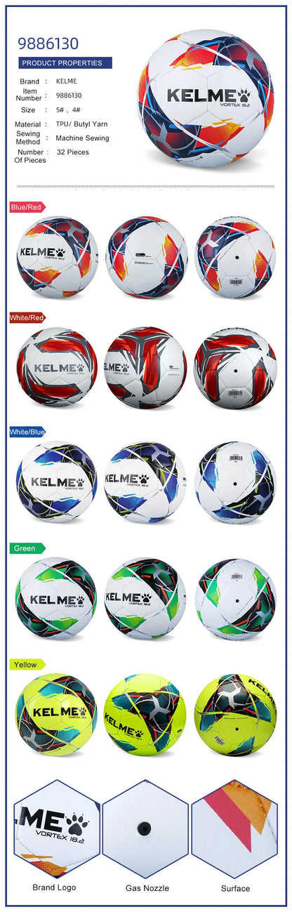 Bola de Futebol Profissional KELME TPU Tamanho 3 Tamanho 4 Tamanho 5 Vermelho Verde Gol Equipe Jogo Bolas de Treinamento Máquina de Costura 9886130.