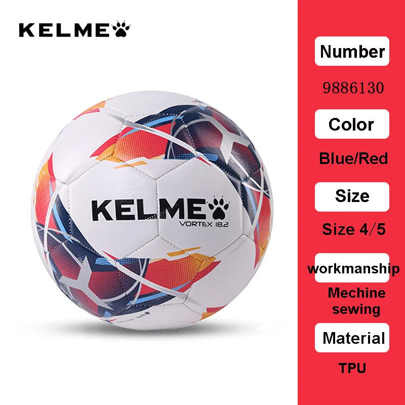 Bola de Futebol Profissional KELME TPU Tamanho 3 Tamanho 4 Tamanho 5 Vermelho Verde Gol Equipe Jogo Bolas de Treinamento Máquina de Costura 9886130.