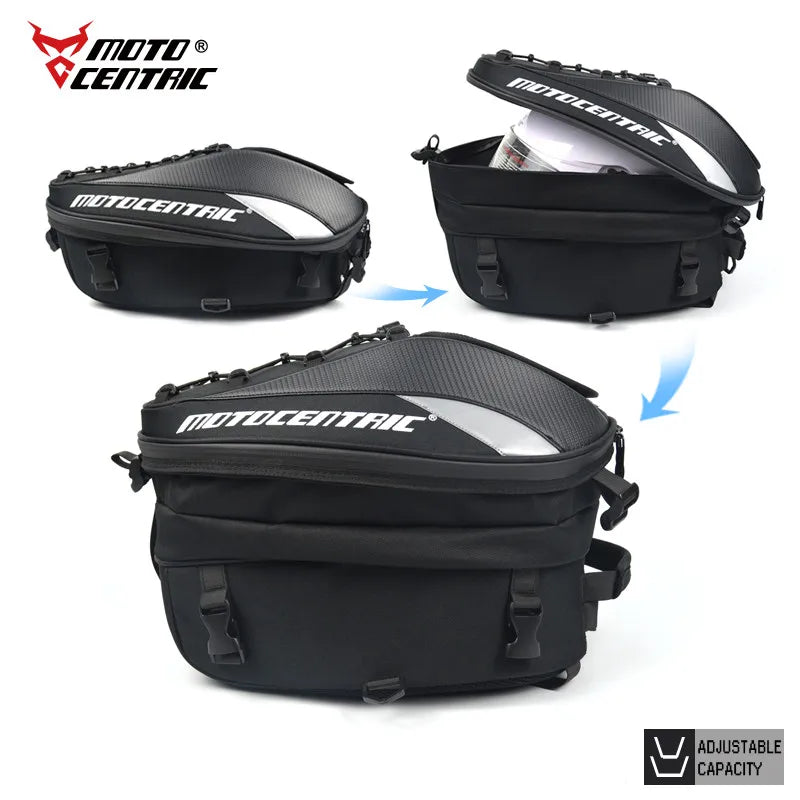 Nova bolsa traseira de motocicleta à prova d'água, multifuncional, durável, bolsa de assento traseiro de motocicleta, alta capacidade, mochila de piloto.