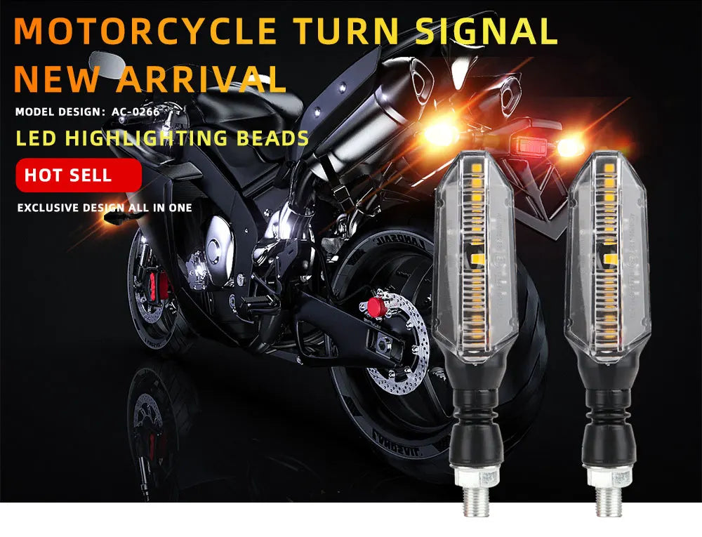 2 PCS Motocicleta Sinais Luz Traseira 12 LED Amarelo Fluindo Luz de Sinalização de Volta Pisca-pisca Moto Piscando Luzes de Direção Indicador de Parada.