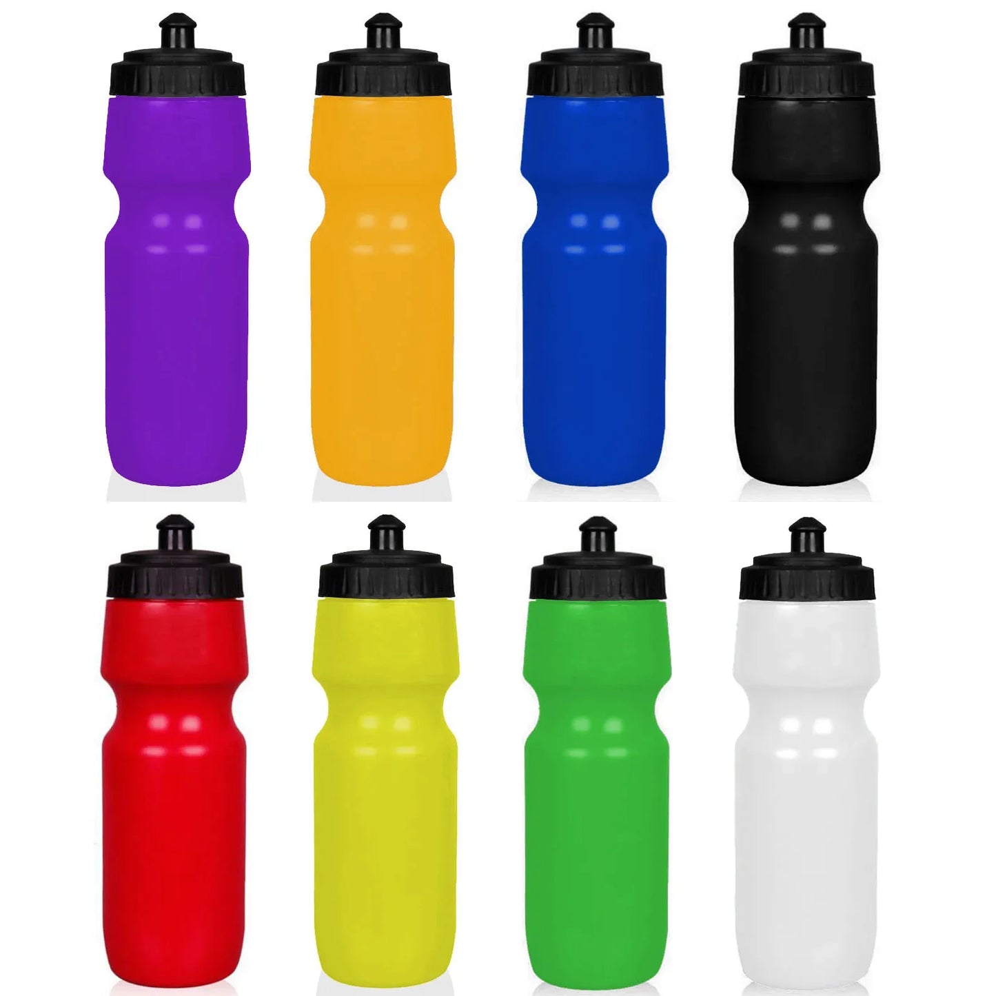 Garrafa de água de aperto esportivo de plástico de 700 ml Garrafas de água isoladas para bicicleta para corrida Futebol Futebol Garrafa de água.