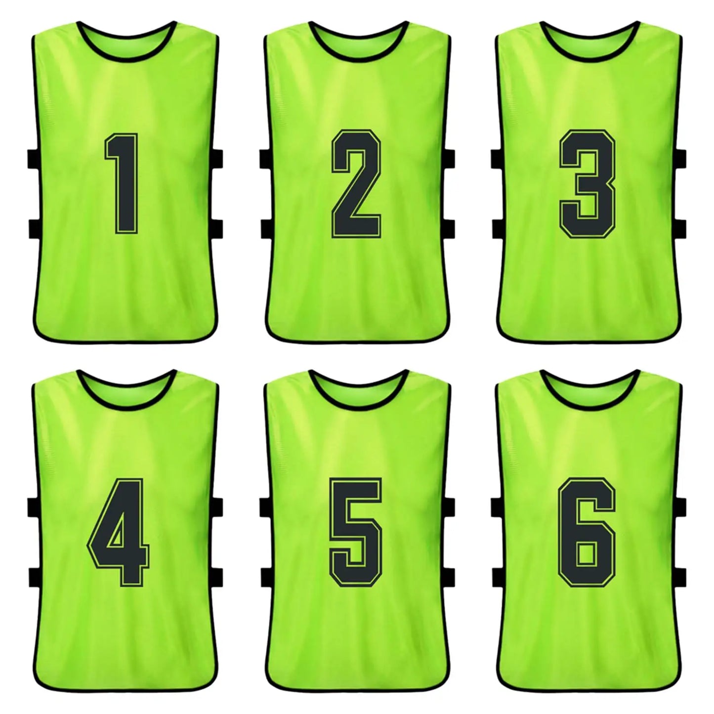 6 PCS / 2 PCS Adultos Futebol Pinnies Secagem Rápida Equipe de Futebol Jerseys Esportes Juvenis Scrimmage Equipe de Futebol Numerada Babadores Colete Esportivo.