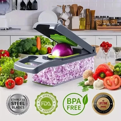 14/16 em 1 Multifuncional Picador de Vegetais Lidar com Grelha de Alimentos Picador de Alimentos Fatiador de Legumes Dicer Cut Itens de Cozinha cocina.