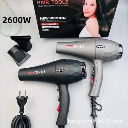 Secador de cabelo de secagem rápida 220V 2600w Salão de beleza de íon negativo de alta potência Cabelo termoelétrico de temperatura constante doméstica.