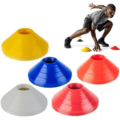 10 Pcs Treinamento de Futebol Jogo de Bola de Futebol Disco de Agilidade Conjunto de Cones de Disco Multi Esporte Treinamento Espaço Cones Com Suporte de Suporte de Plástico