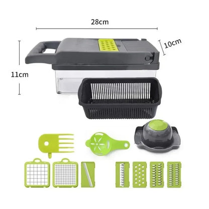 14/16 em 1 Multifuncional Picador de Vegetais Lidar com Grelha de Alimentos Picador de Alimentos Fatiador de Legumes Dicer Cut Itens de Cozinha cocina.