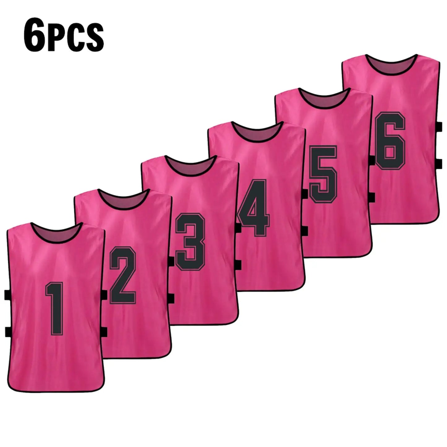 6 PCS / 2 PCS Adultos Futebol Pinnies Secagem Rápida Equipe de Futebol Jerseys Esportes Juvenis Scrimmage Equipe de Futebol Numerada Babadores Colete Esportivo.