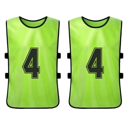 6 PCS / 2 PCS Adultos Futebol Pinnies Secagem Rápida Equipe de Futebol Jerseys Esportes Juvenis Scrimmage Equipe de Futebol Numerada Babadores Colete Esportivo.