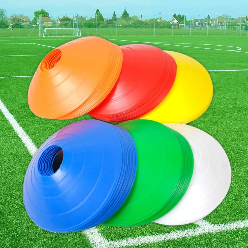 10 Pcs Treinamento de Futebol Jogo de Bola de Futebol Disco de Agilidade Conjunto de Cones de Disco Multi Esporte Treinamento Espaço Cones Com Suporte de Suporte de Plástico