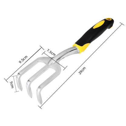 Conjunto de ferramentas de tesoura de poda de jardinagem Pá de ancinho Ferramentas de plantas domésticas Jardinagem multifuncional para afrouxar solo e transplante.