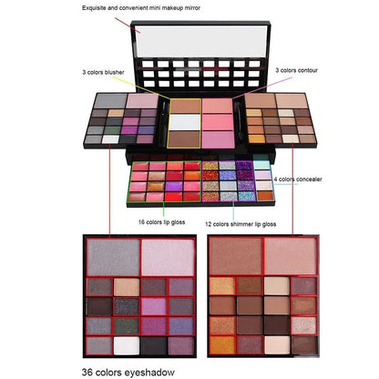 40/74/78 Cores Glitter Paleta de Sombras Matte À Prova D' Água de Longa Duração Kit de Cosméticos em Pó Compacto Moda Feminina Ferramentas de Maquiagem.