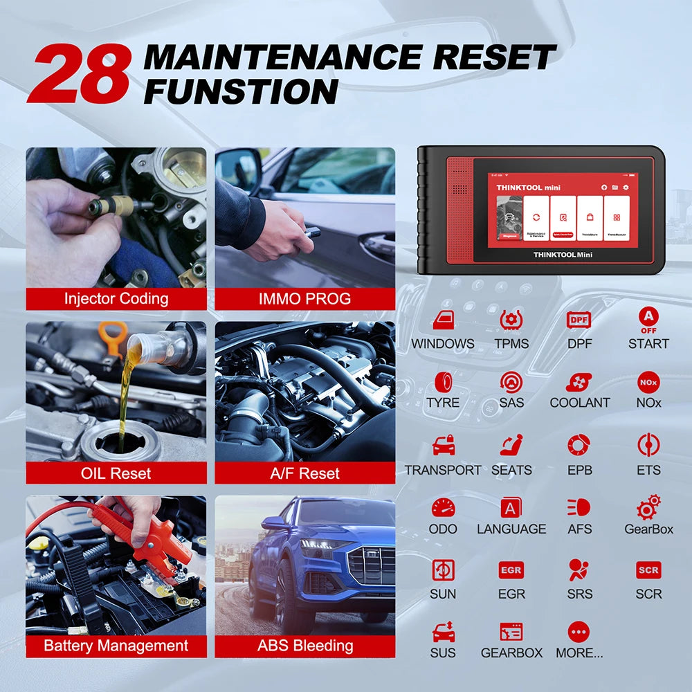 THINKCAR Thinktool Mini Car Diagnostic Tools Full System 28 Resets Free Update OBD2 Scanner ECU Coding Bi-directional Scan Tool