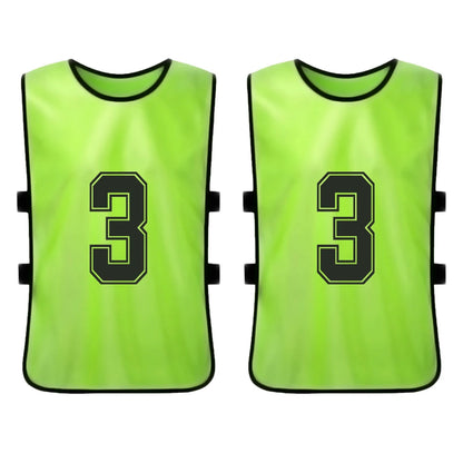 6 PCS / 2 PCS Adultos Futebol Pinnies Secagem Rápida Equipe de Futebol Jerseys Esportes Juvenis Scrimmage Equipe de Futebol Numerada Babadores Colete Esportivo.