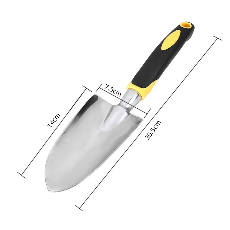 Conjunto de ferramentas de tesoura de poda de jardinagem Pá de ancinho Ferramentas de plantas domésticas Jardinagem multifuncional para afrouxar solo e transplante.