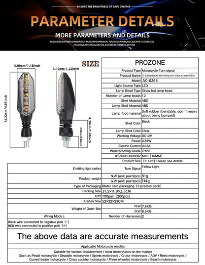 2 PCS Motocicleta Sinais Luz Traseira 12 LED Amarelo Fluindo Luz de Sinalização de Volta Pisca-pisca Moto Piscando Luzes de Direção Indicador de Parada.