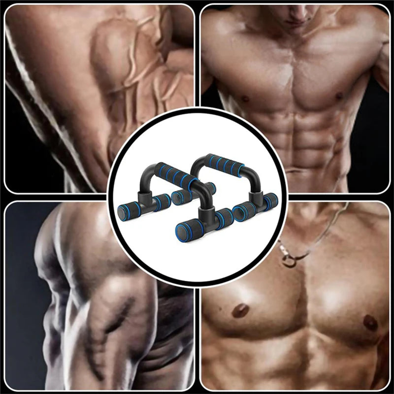 1 par em forma de I Push-up Rack Fitness Equipment Mão Esponja Grip Treinamento Muscular Push Up Bar Peito Home Gym Musculação.