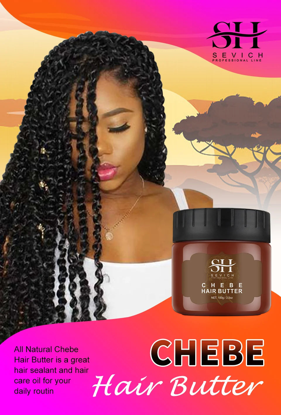 África Crazy Chebe Manteiga de Cabelo Tração Alopecia Anti-break Produtos de Crescimento Capilar Hidratar Reparação Máscara de Cabelo Seco Beleza Saúde.