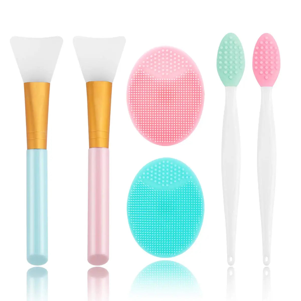 Silicone Lip Exfoliating Facial Cleansing Brush Face Scrub Nose Clean Brush Blackhead Remover Double-Sided Beauty Skin Care Tool